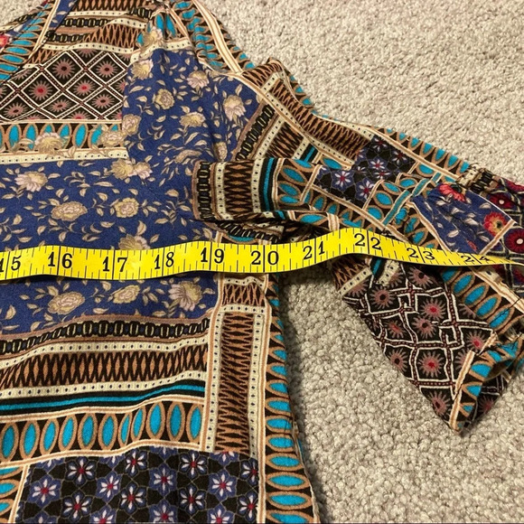 American Eagle Outfitters Boho Lace-up Blouse S - Picture 11 of 16